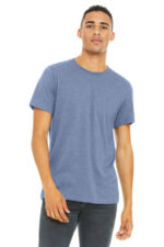 BELLA+CANVAS Unisex Heather CVC Short Sleeve Tee. BC3001CVC Heather Blue