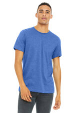 BELLA+CANVAS Unisex Heather CVC Short Sleeve Tee. BC3001CVC Heather Columbia Blue