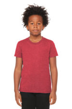 BELLA+CANVAS Youth Heather CVC Tee BC3001YCVC Heather Red