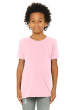 BELLA+CANVAS Youth Jersey Short Sleeve Tee. BC3001Y Pink