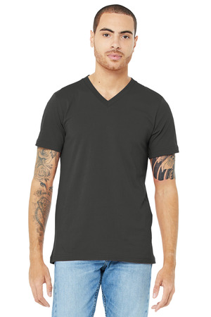 BELLA+CANVAS Unisex Jersey Short Sleeve V-Neck Tee. BC3005 Asphalt