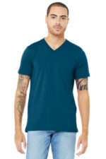 BELLA+CANVAS Unisex Jersey Short Sleeve V-Neck Tee. BC3005 Deep Teal