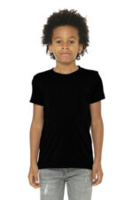 BELLA+CANVAS Youth Triblend Short Sleeve Tee. BC3413Y Solid Black Triblend