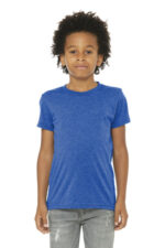 BELLA+CANVAS Youth Triblend Short Sleeve Tee. BC3413Y True Royal Triblend
