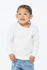 BELLA+CANVAS Toddler Jersey Long Sleeve Tee BC3501T White