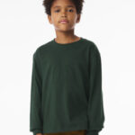 BELLA+CANVAS Youth 6-Ounce Heavyweight Long Sleeve Tee BC3511Y Forest