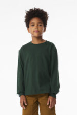 BELLA+CANVAS Youth 6-Ounce Heavyweight Long Sleeve Tee BC3511Y Forest