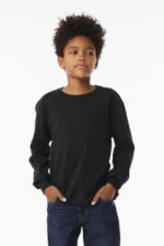 BELLA+CANVAS Youth 6-Ounce Heavyweight Long Sleeve Tee BC3511Y Vintage Black