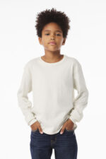 BELLA+CANVAS Youth 6-Ounce Heavyweight Long Sleeve Tee BC3511Y Vintage White