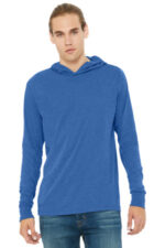 BELLA+CANVAS Unisex Jersey Long Sleeve Hoodie. BC3512 Heather True Royal