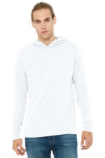 BELLA+CANVAS Unisex Jersey Long Sleeve Hoodie. BC3512 White