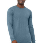 BELLA+CANVAS Unisex Triblend Long Sleeve Tee BC3513 Denim Triblend