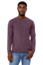 BELLA+CANVAS Unisex Triblend Long Sleeve Tee BC3513 Maroon Triblend