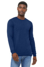 BELLA+CANVAS Unisex Triblend Long Sleeve Tee BC3513 Navy Triblend