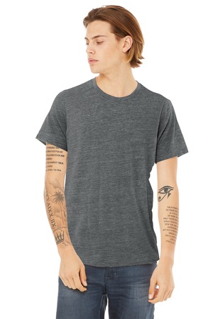 BELLA+CANVAS Unisex Poly-Cotton Short Sleeve Tee. BC3650 Asphalt Slub