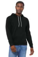 BELLA+CANVAS Unisex Sponge Fleece Pullover Hoodie. BC3719 Black