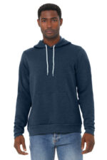 BELLA+CANVAS Unisex Sponge Fleece Pullover Hoodie. BC3719 Heather Navy