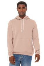 BELLA+CANVAS Unisex Sponge Fleece Pullover Hoodie. BC3719 Peach