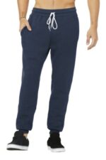 BELLA+CANVAS Unisex Jogger Sweatpants. BC3727 Heather Navy