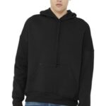 BELLA+CANVAS Unisex Sponge Fleece Pullover DTM Hoodie. BC3729 Black