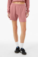 BELLA+CANVAS Women's Cutoff Sweatshort BC3787 Mauve