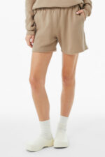 BELLA+CANVAS Women's Cutoff Sweatshort BC3787 Tan