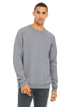 BELLA+CANVAS Unisex Sponge Fleece Raglan Sweatshirt. BC3901 Athletic Heather