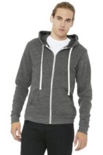 BELLA+CANVAS Unisex Triblend Sponge Fleece Full-Zip Hoodie. BC3909 Grey Triblend