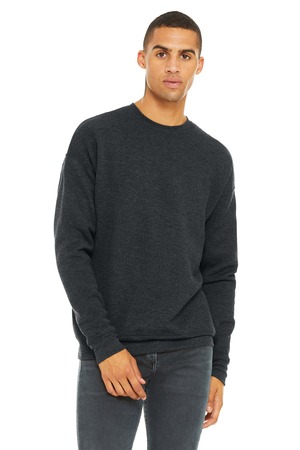 BELLA+CANVAS Unisex Sponge Fleece Drop Shoulder Sweatshirt. BC3945 Dark Grey Heather