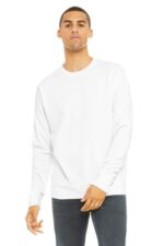 BELLA+CANVAS Unisex Sponge Fleece Drop Shoulder Sweatshirt. BC3945 White