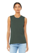 BELLA+CANVAS Women's Jersey Muscle Tank. BC6003 Military Green