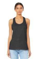 BELLA+CANVAS Women's Jersey Racerback Tank. BC6008 Dark Grey Heather