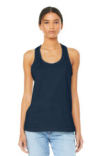 BELLA+CANVAS Women's Jersey Racerback Tank. BC6008 Navy