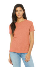 BELLA+CANVAS Women's Relaxed CVC Tee BC6400CVC Heather Sunset