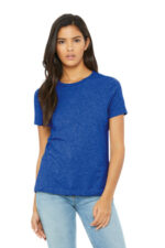 BELLA+CANVAS Women's Relaxed CVC Tee BC6400CVC Heather True Royal