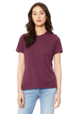 BELLA+CANVAS Women's Relaxed Jersey Short Sleeve Tee. BC6400 Maroon