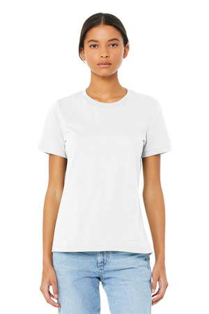 BELLA+CANVAS Women's Relaxed Jersey Short Sleeve Tee. BC6400 White