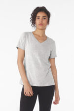 BELLA+CANVAS Women's Relaxed Heather CVC V-Neck Tee BC6405CVC Athletic Heather