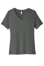 BELLA+CANVAS Women's Relaxed Jersey Short Sleeve V-Neck Tee. BC6405 Asphalt