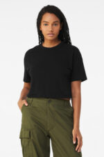 BELLA+CANVAS Women's Jersey Crop Tee BC6482 Black