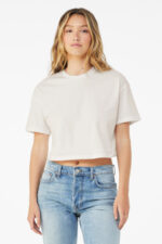 BELLA+CANVAS Women's Jersey Crop Tee BC6482 Vintage White