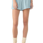 BELLA+CANVAS Women's Heavyweight Garment-Dyed Short BC6824GD Light Washed Denim