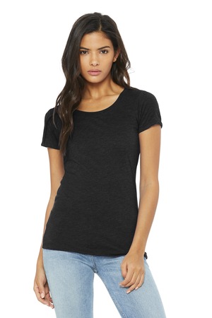 BELLA+CANVAS Women's Triblend Short Sleeve Tee. BC8413 Black Heather Triblend