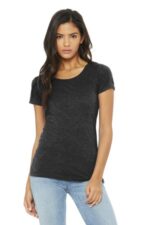 BELLA+CANVAS Women's Triblend Short Sleeve Tee. BC8413 Charcoal-Black Triblend