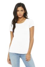 BELLA+CANVAS Women's Triblend Short Sleeve Tee. BC8413 Solid White Triblend