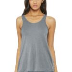 BELLA+CANVAS Women's Flowy Racerback Tank. BC8800 Athletic Heather