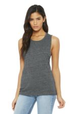 BELLA+CANVAS Women's Flowy Scoop Muscle Tank. BC8803 Asphalt Slub
