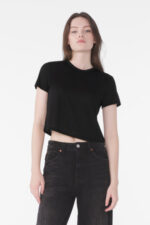 BELLA+CANVAS Women's Flowy Cropped Tee BC8882 Black