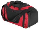 Port Authority - Small Two-Tone Duffel. BG1040 Red/ Black