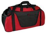 Port Authority Medium Two-Tone Duffel. BG1050 Red/ Black